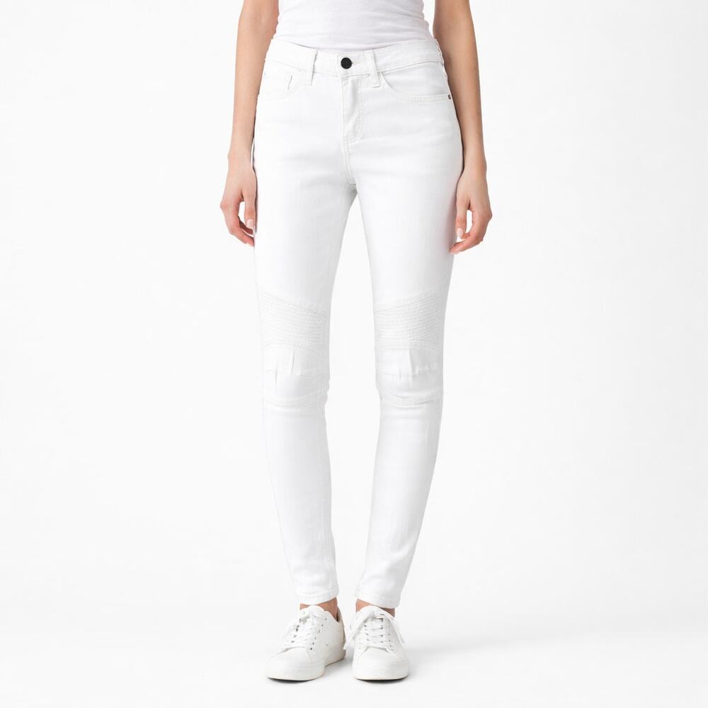 Flying Monkey Moto Skinny White Jeans Juniors Size 24